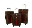 Sada 3 cestovních kufrů HCS020 | Brown (Coffee/Red)
