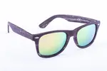 Wayfarer – tmavě hnědé, růžovo-zelená zrcadlová skla