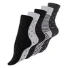 Dámské ponožky Dot Stripe - 5 párů | Velikost: 35-38 | Šedé tóny