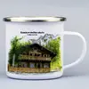 330 ml Turistický smaltovaný hrnček "Zamkovského chata" | Biela