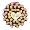 Sladká kytice z bonbonů Ferrero Rocher, velká, v růžové manžetě