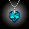 Náhrdelník Brillance Srdce Swarovski® Bermuda Blue