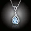 Okouzlující náhrdelník Rain Drop Aquamarine