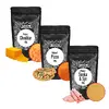 3x popcornová příchuť (šunka sýr, cheddar, pizza), 3x 150 g