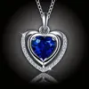 Luxusní náhrdelník Crystal Blue Heart
