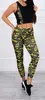 Sportovní set camo: legíny + top | Velikost: L/XL | Žlutá