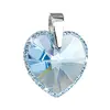 Stříbrné srdíčko se Swarovski Elements (aqua)