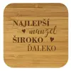 Bambusová bezdrôtová nabíjačka "Najlepší manžel široko ďaleko"