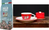 Zrnková káva Blend Raffaello Mild se šálkem Red (80 ml)