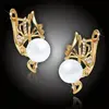 Perlové náušnice Muriel Gold - White Pearl