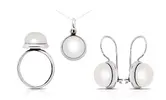 Romantic white pearl Boracai - set