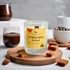 180 g Handmade sójová sviečka s dreveným knôtom "Slaný karamel & Káva"