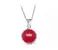 Ocelový náhrdelník Gemstone - červený Jadeit