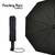 Skládací automatický deštník s poutkem – černá