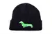 Pletená zimní čepice Z08 black/green
