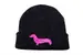 Pletená dětská zimní čepice ZD03 black/pink