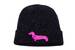 Pletená zimní čepice Z03 black/pink