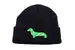Pletená dětská zimní čepice ZD05 black/green