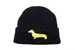 Pletená dětská zimní čepice ZD04 black/yellow