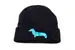 Pletená dětská zimní čepice ZD02 black/blue