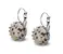 Ocelové náušnice Gemstone Crown - dalmatinový jaspis