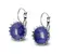 Ocelové náušnice Gemstone Crown - lapis lazuli