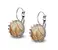Ocelové náušnice Gemstone Crown - obrázkový jaspis