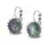 Ocelové náušnice Gemstone Crown - rubín v zoisitu