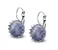 Ocelové náušnice Gemstone Crown - modrý jaspis