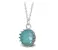 Ocelový náhrdelník Gemstone Crown - azurový Jadeit