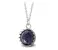 Ocelový náhrdelník Gemstone Crown - modrý Avanturín