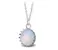 Ocelový náhrdelník Gemstone Crown - Opalit