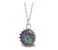 Ocelový náhrdelník Gemstone Crown - Rubín v zoisitu