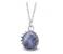 Ocelový náhrdelník Gemstone Crown - modrý Jaspis