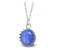Ocelový náhrdelník Gemstone Crown - modrý Jadeit