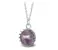 Ocelový náhrdelník Gemstone Crown - Ametyst