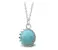Ocelový náhrdelník Gemstone Crown - Tyrkys