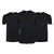 Aeronautica Militare Tričko V-NECK 3-Pack X1397 Black
