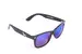 Černé brýle Kašmir Wayfarer W04 - skla modro-zelená zrcadlová
