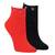 2x dámské ponožky černá, červená 1529418
