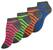4 páry dámských kotníkových ponožek - neon