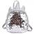 Dětský batoh flitrový – jednorožec, stříbrný