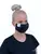 Dámská bavlněná rouška Kašmir RW04 – All black (gumičky)