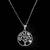 Ocelový náhrdelník strom života s krystaly