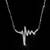 Ocelový náhrdelník křivka EKG