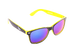 Černo-žluté brýle Kašmir Wayfarer W24 - modrá zrcadlová skla
