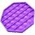 Antistresová senzorická hračka POP IT, osmiúhelník - fialová