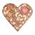 Čokoládové srdce z mléčné čokolády s ořechy, 17cm; 205 g