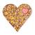 Čokoládové srdce z mléčné čokolády s pistáciemi, 17 cm; 205 g