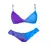 Dámské bikini s volánem měnící barvu, fialovo-modré